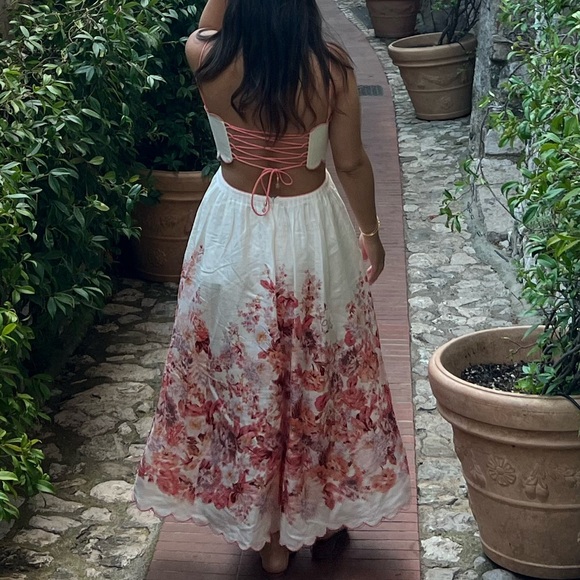 Zimmermann Devi Scalloped Cutout Midi Dress - Picture 4 of 8